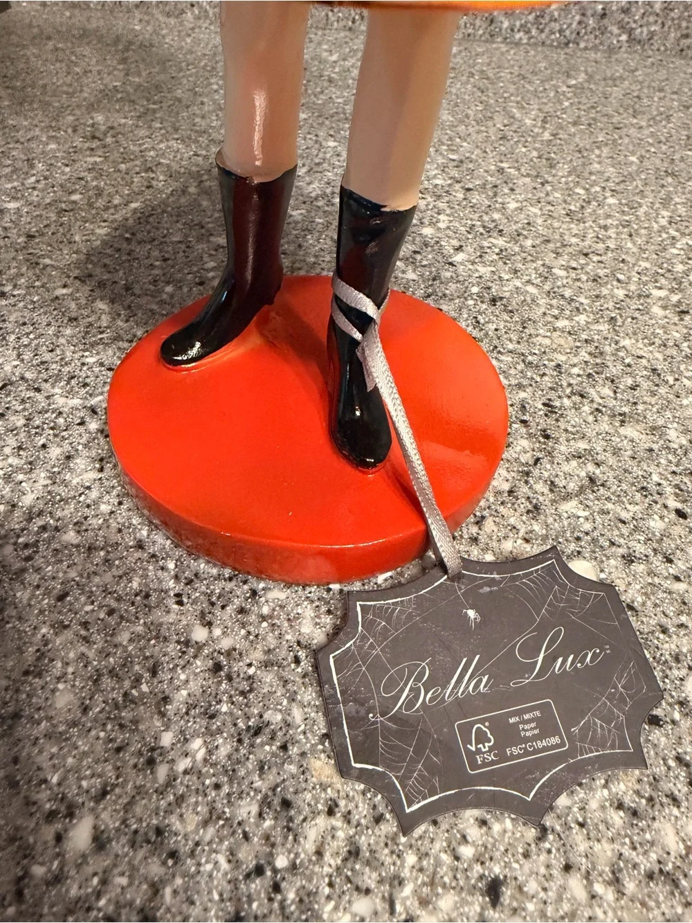 Bella Luxx Halloween Witch Figurine in Orange, Black & Purple
